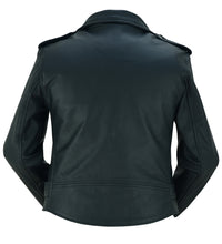 Women's Classic Plain Side Fitted M/C Style Jacket