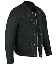 Men's Rough Rub-Off Raw Finish Denim Jacket