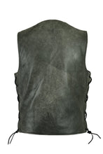 V Men's Gray Single Back Panel Concealed Carry Vest