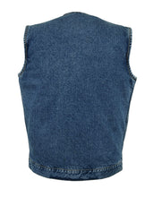 BU Concealed Snaps, Denim Material, Hidden Zipper, w/o Collar