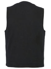 BK Men's Single Back Panel Concealed Carry Denim Vest