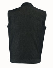 Men's Rough Rub-Off Raw Finish Denim Vest