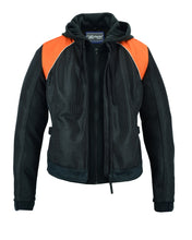 Women's Mesh 3-in-1 Riding Jacket (Black/Orange)