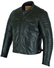 Men's Modern Crossover Scooter Jacket - Gun Metal Brown