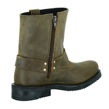 Men's Side Zipper Waterproof Boots- Brown