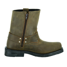 Men's Side Zipper Waterproof Boots- Brown