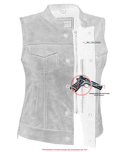 Women's Premium Single Back Panel Concealment Vest - GRAY