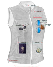 Women's Premium Single Back Panel Concealment Vest - GRAY