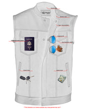 Men's Leather/Denim Combo Vest