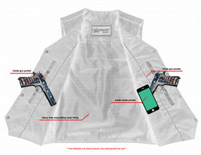 Traditional Single Back Panel Concealed Carry Vest