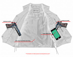 Traditional Single Back Panel Concealed Carry Vest