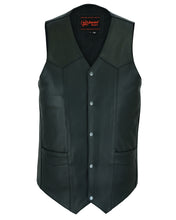 TALL Men's Tall Classic Biker Leather Vest