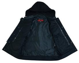 Concealed Snaps, Premium Naked Cowhide, Removable Hood & Hidden